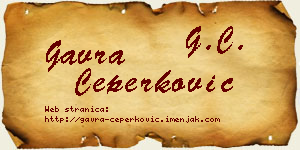 Gavra Čeperković vizit kartica